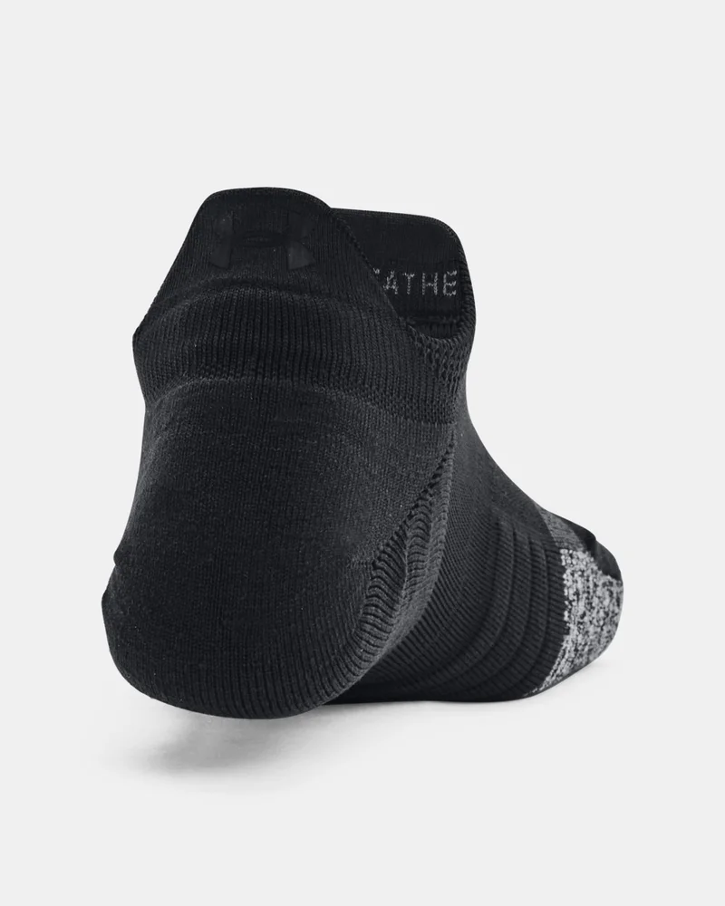 Under Armour Black Women's UA Breathe No-Show Tab Socks (2-Pack) for Women | Best Price UAE